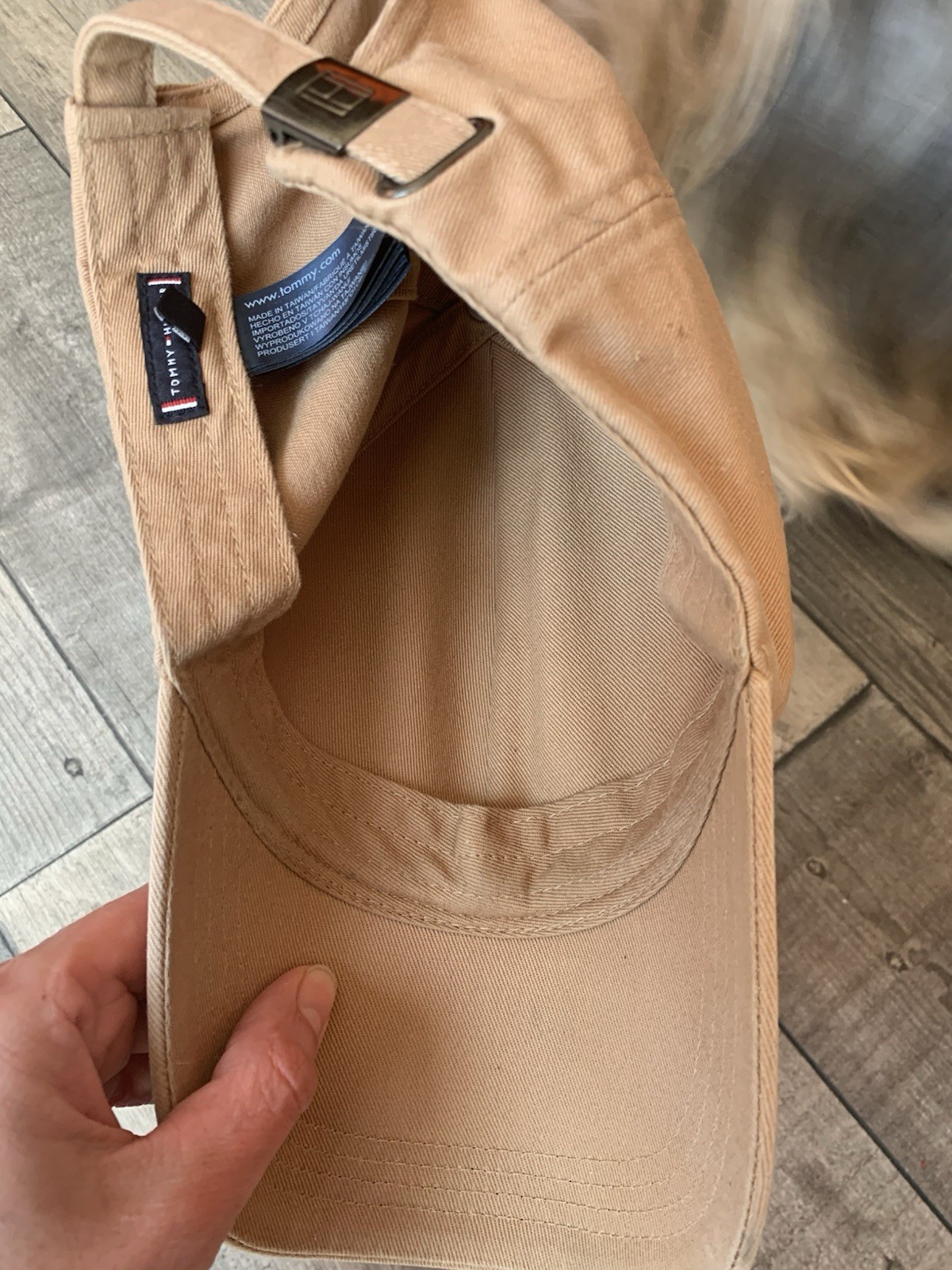 Tommy Hilfiger Essential Flag Embroidery Baseball Cap Beige Cream Logo image 4