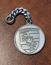 Vintage Genuine Porsche Key Ring Fob