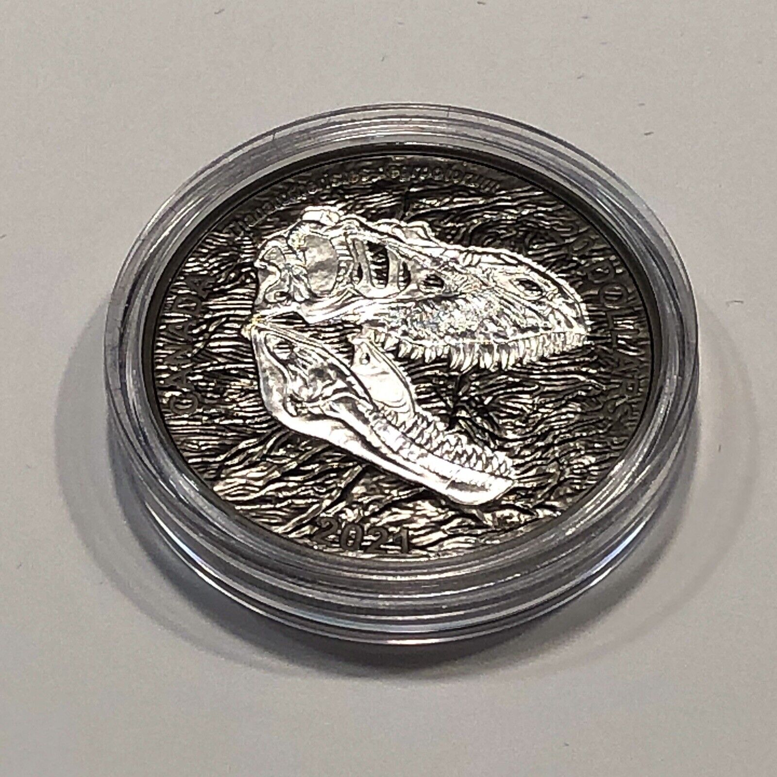 2021 Canada Discovering Dinosaurs Reaper of Death 1 oz Silver - First in Series
