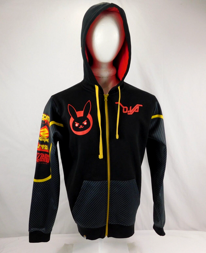 Jinx Hombres Negro Cremallera Sudadera con Capucha Chaqueta Juego para ganar Blizzard MEKA Talla L - Imagen 3 de 15