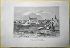 1890 Reclus print TRADING POST OF HUDSON'S BAY COMPANY, CANADA, #30