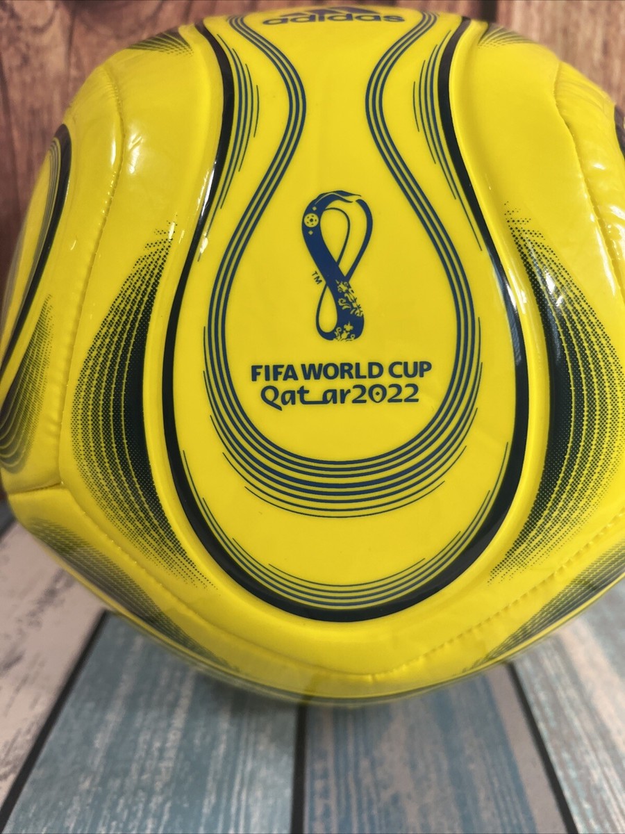 SOCCER BALL ADIDAS QATAR 2022-BRASIL LOGO SIZE 5 YELLOW IN