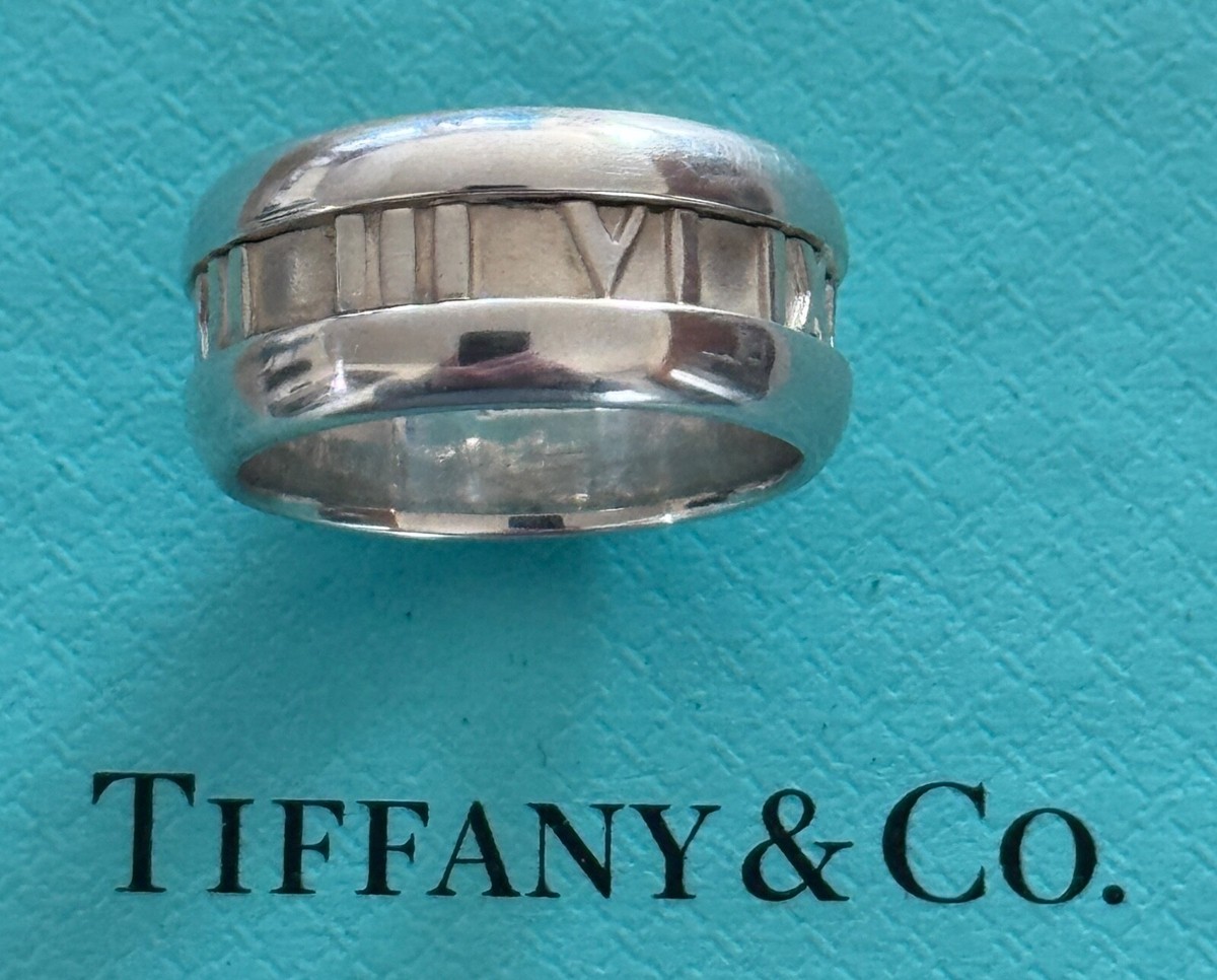 Tiffany & Co Atlas Wide Ring Sterling Silver 925 Size 5 1/2 US 