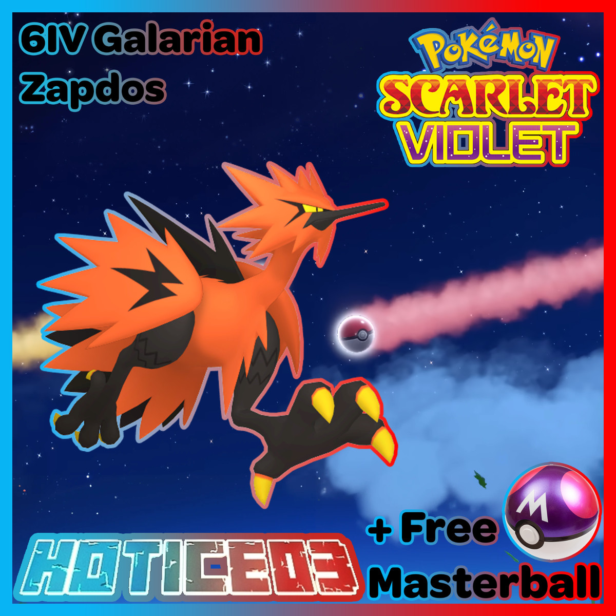 Galarian Zapdos Para Pokémon Scarlet E Violet - Outros - DFG