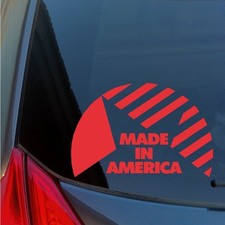 Made in America vinyl sticker decal Patriot USA star American car truck window