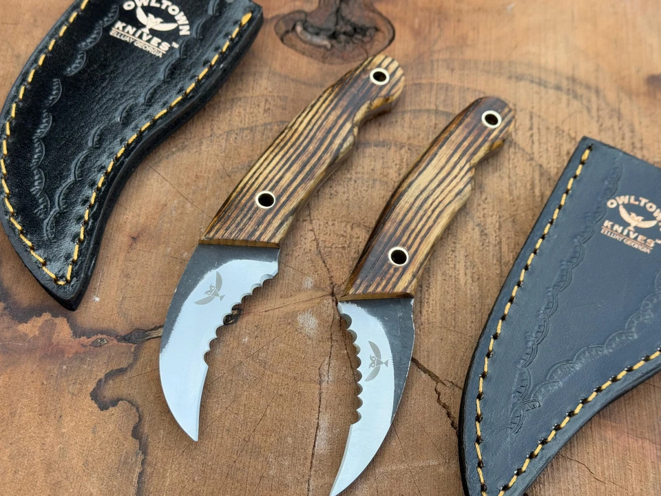 Cuchillo dentado Owltown Pivia Moon SAW, Pikal, funda de cuero Elvia fusión 12c27 Foto 2 de 4