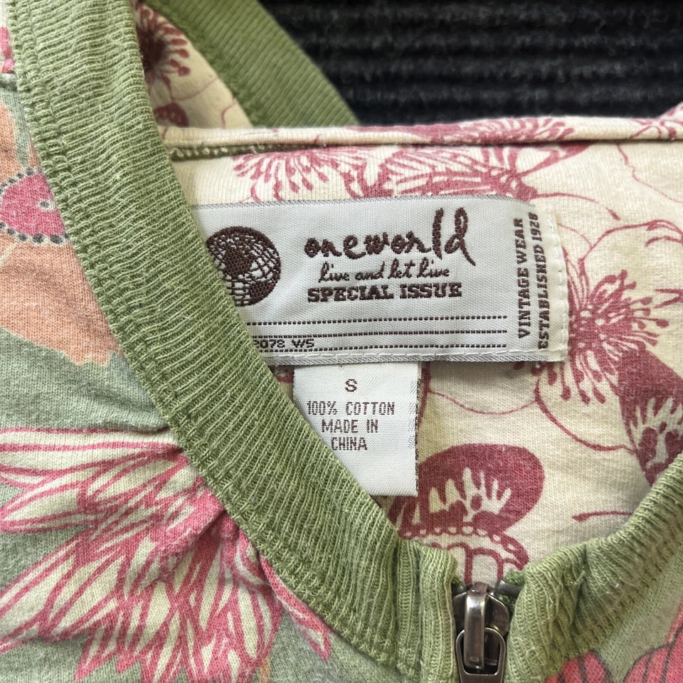 🔥ONE WORLD Live and Let Live Sudadera con Capucha Edición Especial Estampado Floral Mujer Pequeña Foto 4 de 4