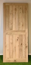 Exterior Front Door External Stable Rustic Oak Door & Frame Double Boarded
