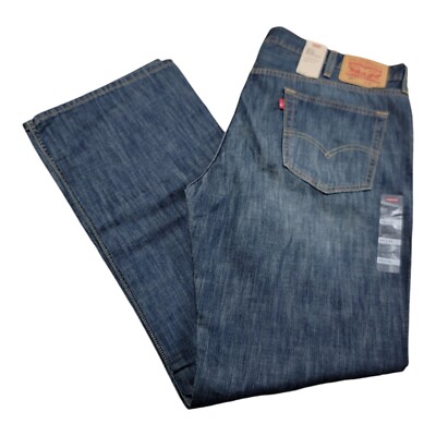 Levis 527 Boot Cut Jeans Men's 42x32 Medium Wash Blue Denim Cotton NWT