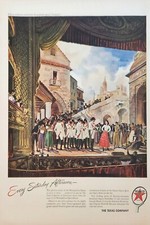 1947 Texas Texaco Vintage Ad every saturday afternoon