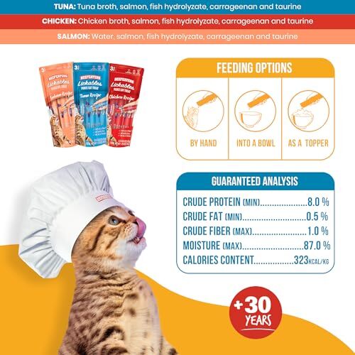 Beefeaters Cat Treats Variety Pack Lickable Puree 48ct Cat Food
