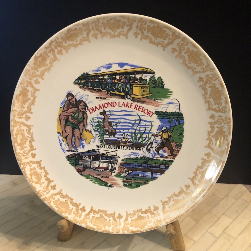 Vintage Diamond Lake Resort West Louisville Kentucky Commemorative Plate