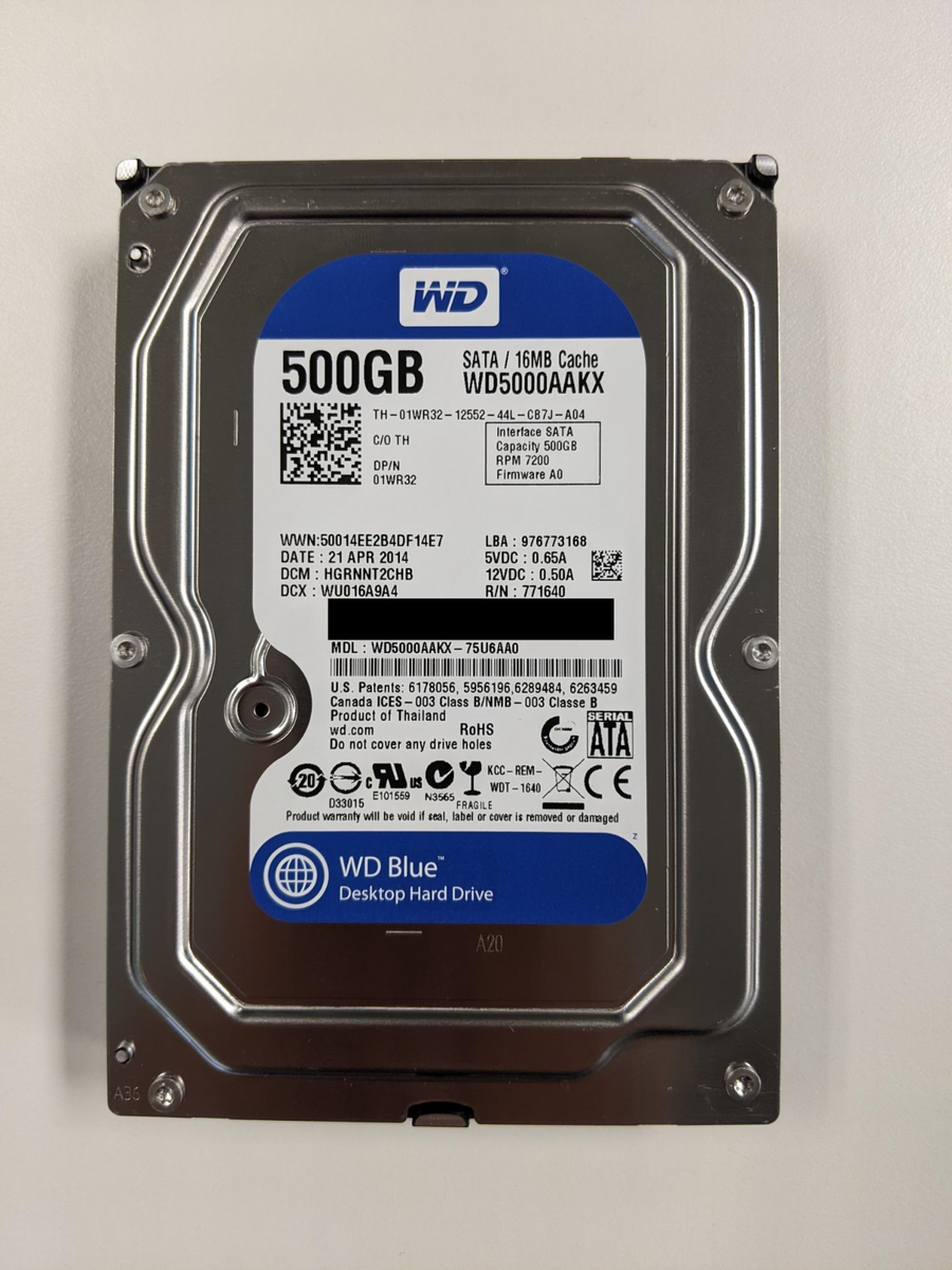 Western Digital WD5000AAKX 500GB HDD 3.5