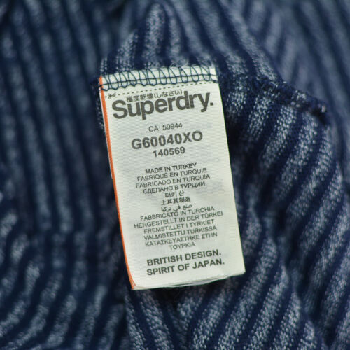 Superdry Women's Long Sleeve T-Shirt Top Small Scoop Neck Batwing Striped Blue - Picture 4 of 6