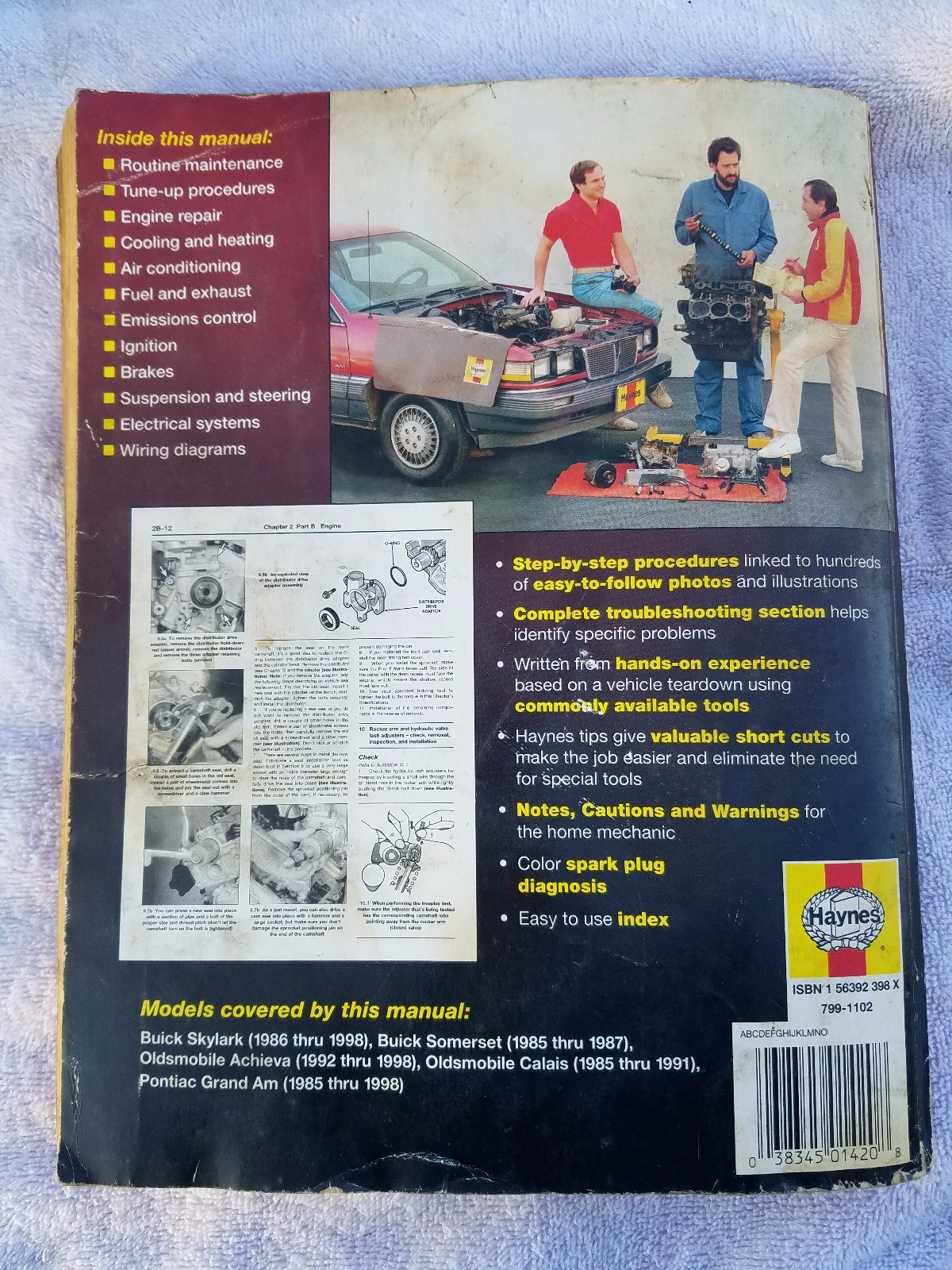 Haynes General Motors Repair Manual 38025 Skylark Calais Achieva Grand Am |  eBay