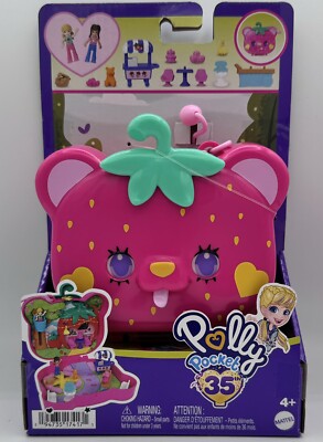 Polly Pocket Compact STRAW - BEARY  Strawberry PATCH NWB
