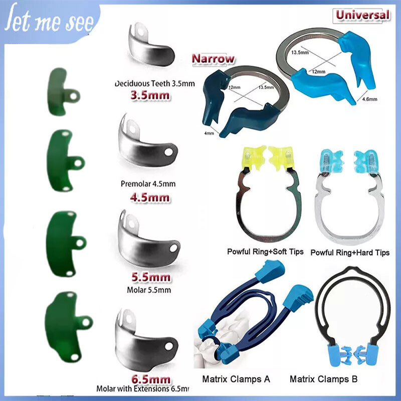Bande Universali Per Otturazioni Bande Matrice Dentali Sezionali, Anello E Morsetto Per Sistema Palodent V3 - Per Odontoiatria Materiale Odontotecnico - Foto 2
