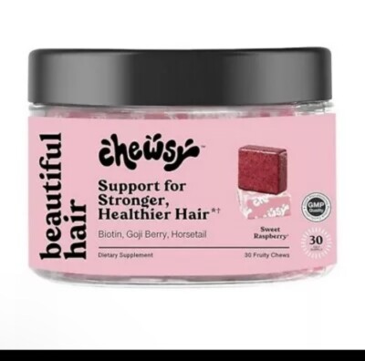 Beautiful Hair Sweet Raspberry 30 Soft Chews  by Chewsy