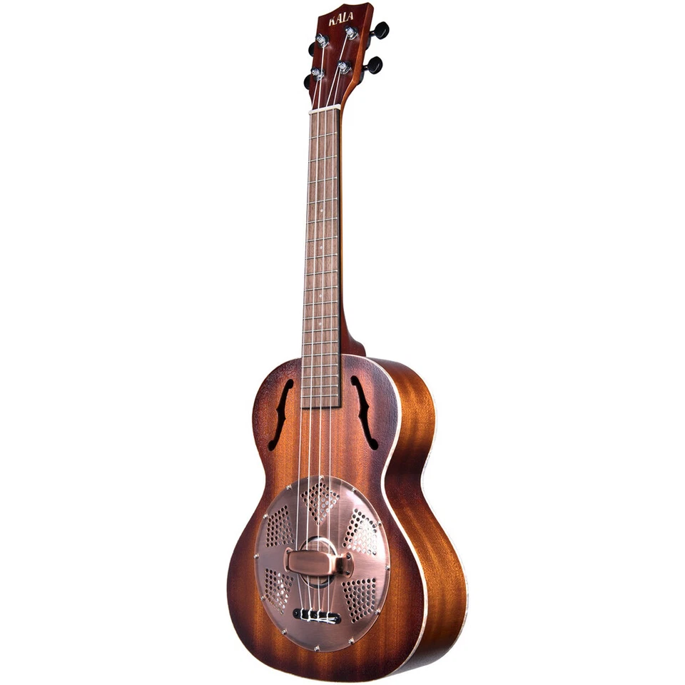 Kala KA-RES-BRS Mahogany Resonator Brass Tenor Ukulele Satin Sunburst w/ Bag - Image 4 of 4
