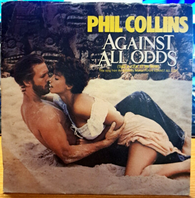 Schallplatte 45 Umdrehungen Phil Collins '' Against all odds '' Motions Pictures Atlantic