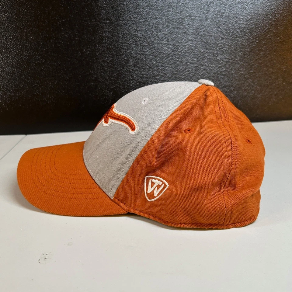 Gorra Texas Longhorns NCAA de béisbol ajustada naranja gris OSFM adulto Foto 3 de 4
