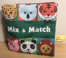 Melissa  Doug K's Kids Soft Animal MIX  MATCH Cloth Toddler Book