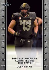 25-Ct Lot Josh Fryar 2020 Leaf US Army All-American Rookies RCs Ohio State