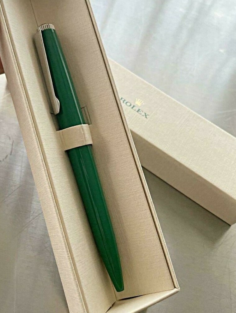 ROLEX Watch Official Novelty Ballpoint Pen Blue ink W/ Box VIP