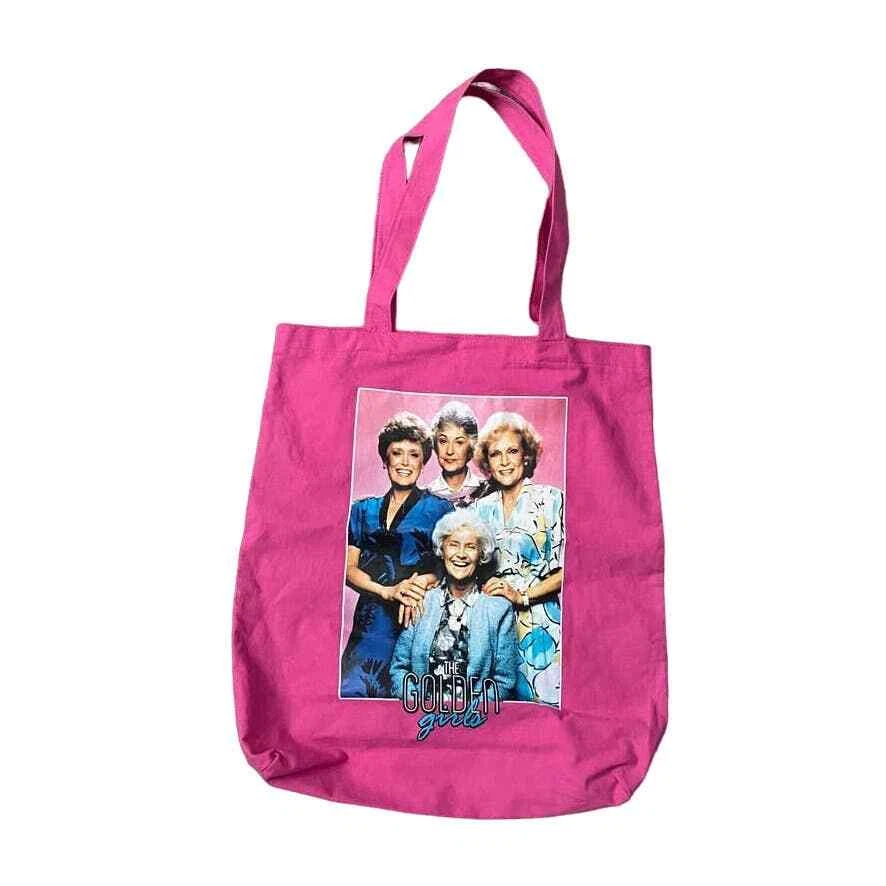 Golden Girls Tote Bag Canvas Hot Pink