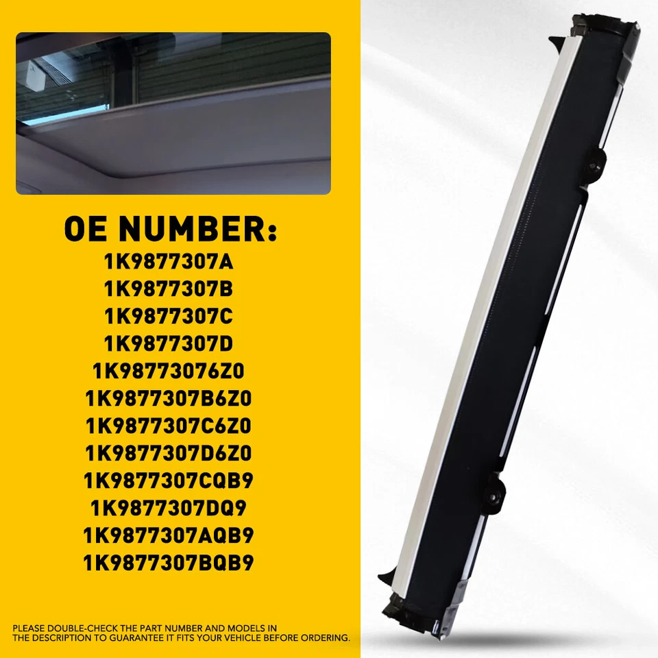 Ajuste para Audi Q5 2009-2017 negro techo corredizo parasol cortina cortina retráctil nuevo Foto 3 de 4