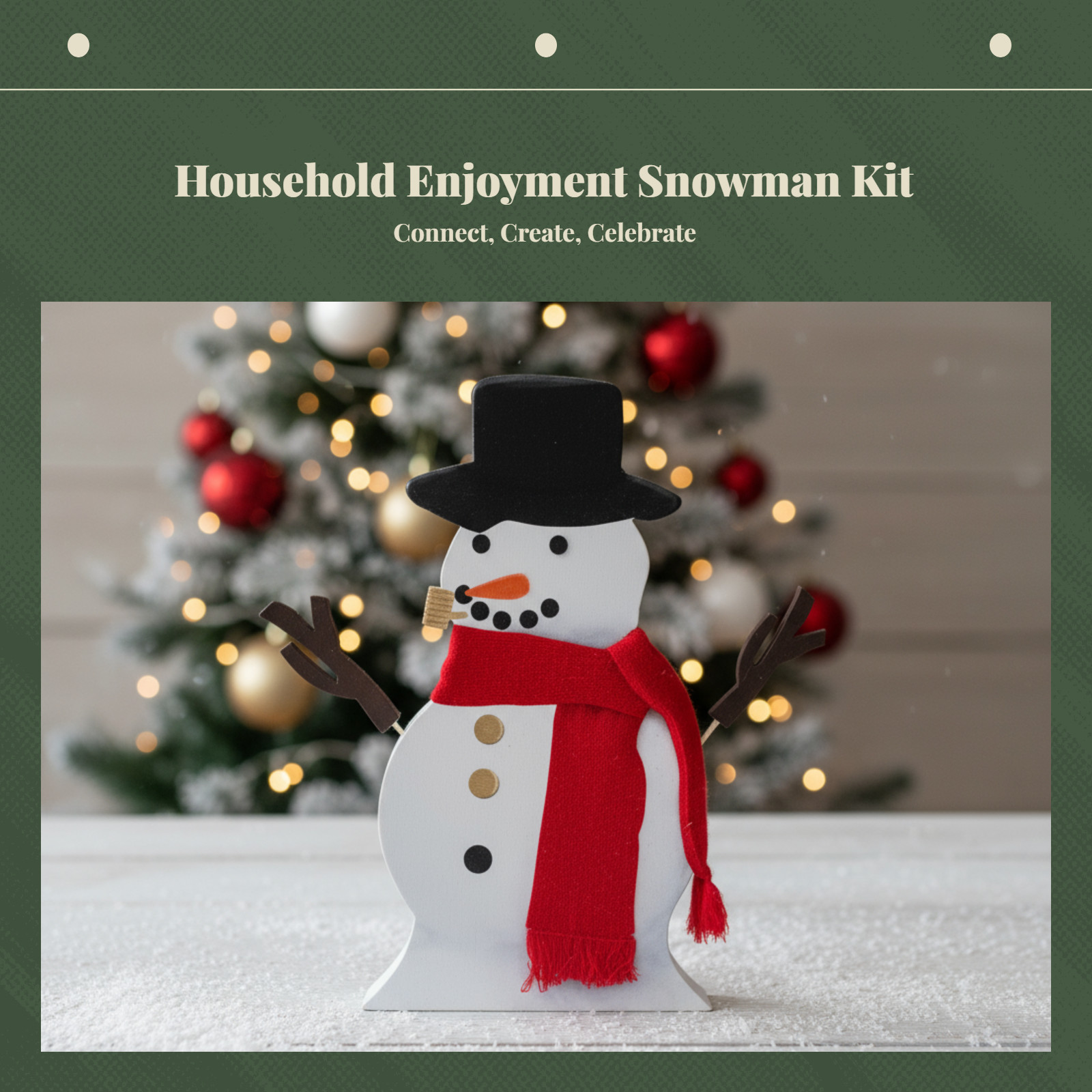 Snowman Dress-up Kit Creative Play Winter Activity Set Bright Colors