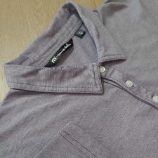 Travis Mathew Golf Polo Shirt Men's sz XXL Purple Stripe Short Sleeve Polo Shirt