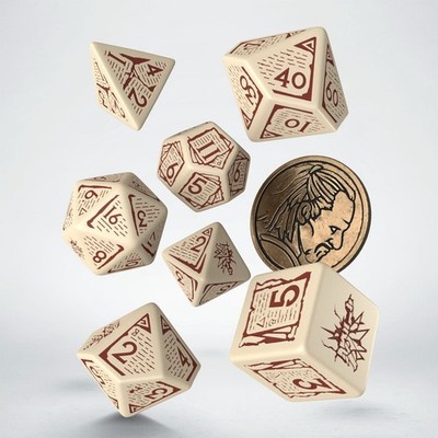 Q-Workshop NEU UND VERPACKT The Witcher Würfelset. Vesemir - Der alte Wolf