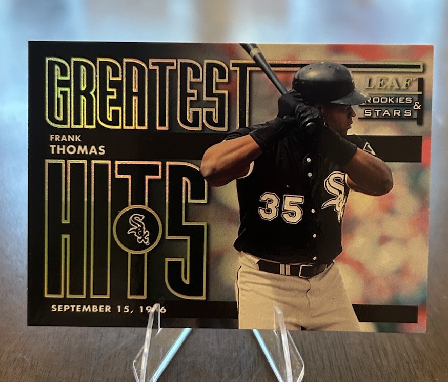 1998 Donruss Leaf Rookies & Stars Greatest Hits Frank Thomas #/2500 Whitesox
