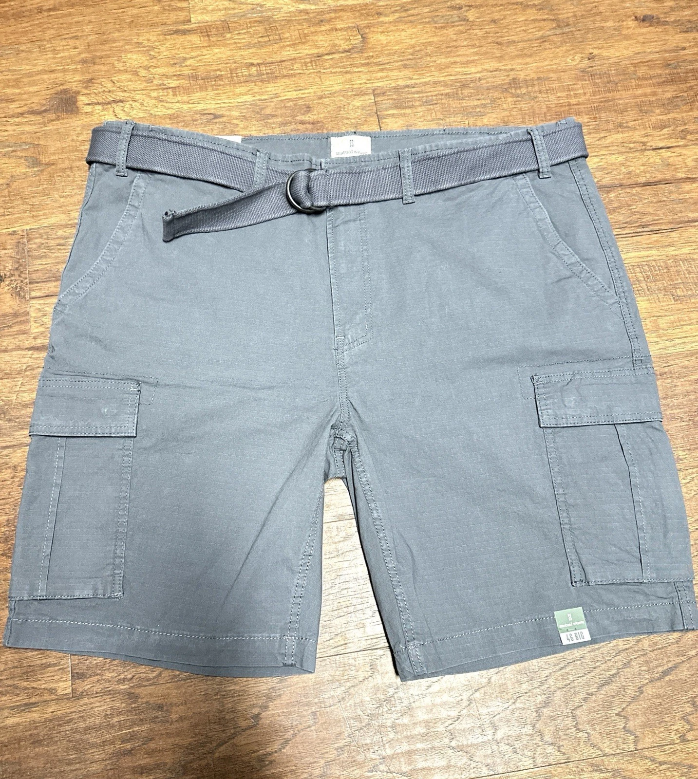 Mutual Weave - NWT Cargo Utility Shorts Belted Pockets - Charcoal Gray - Size 46