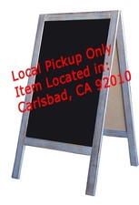 Tektrum Vintage Wood Magnetic Sidewalk Chalkboard Sign Board 20"x40" - Grey Wash