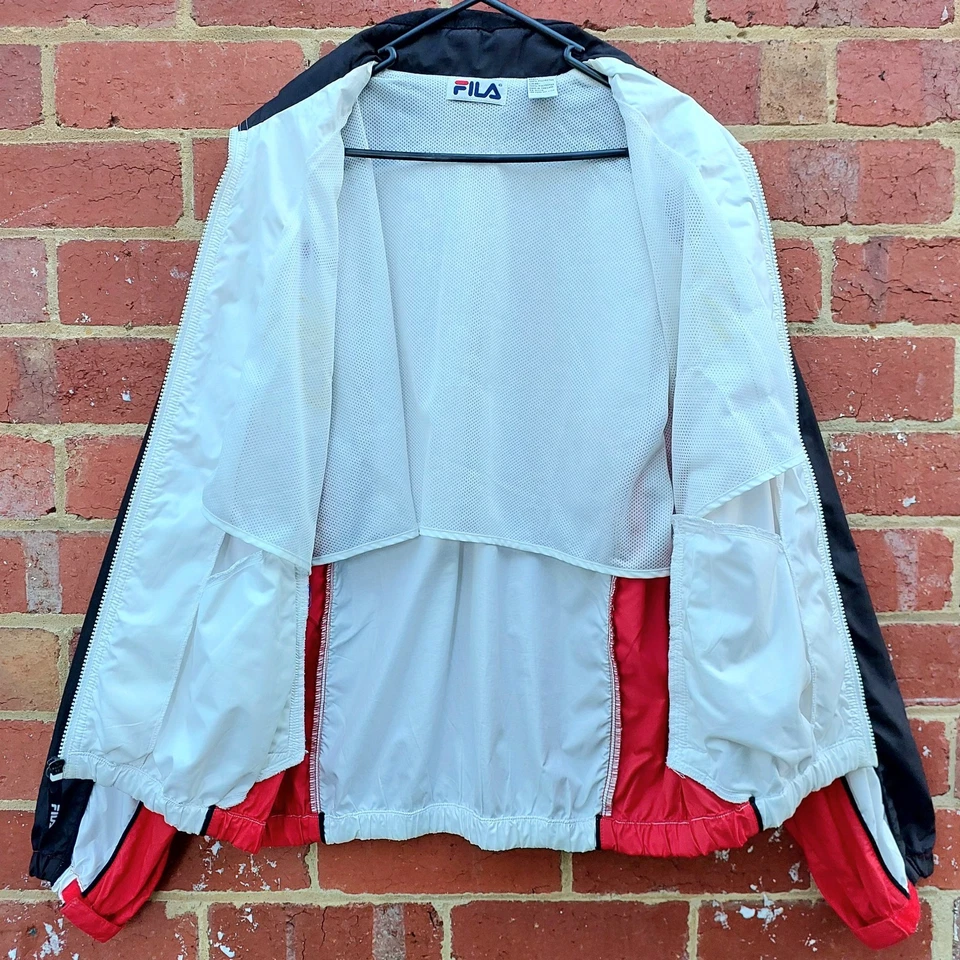 RARE Vintage 90s FILA LINES ITALIA Mens Zip Sport Casual Windbreaker Jacket - Image 4 of 4