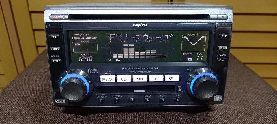 Sanyo Classic Car Cd Md Receiver Cdf-Md8 Vintage Stereo Radio Player Cd/Md Deck - Image 3 of 4