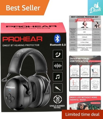 Comfortable Bluetooth Hearing Protection for Mowing & Workshops - 120H Playtime