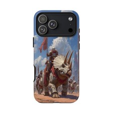 For iPhone / Galaxy / Pixel Triceratops Knight Phone Case