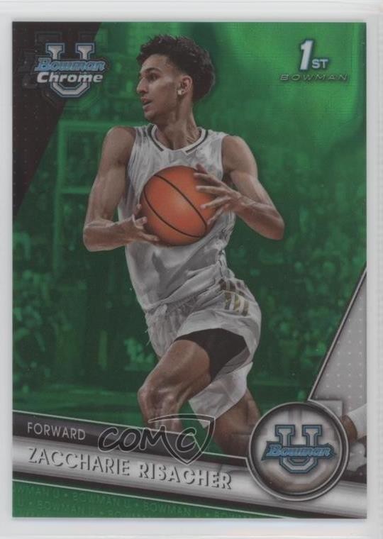 2023-24 Bowman U Chrome Green Lava Refractor 12/99 Zaccharie Risacher #9 1j2e