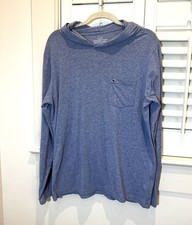 Vineyard Vines Long Sleeved Blue EDGARTOWN Hoodie T-Shirt Men's Medium