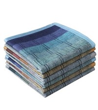 LACS Handkerchiefs Mens Luxury 100 Cotton Handkerchiefs Plaid Pack 9 PCS Mix