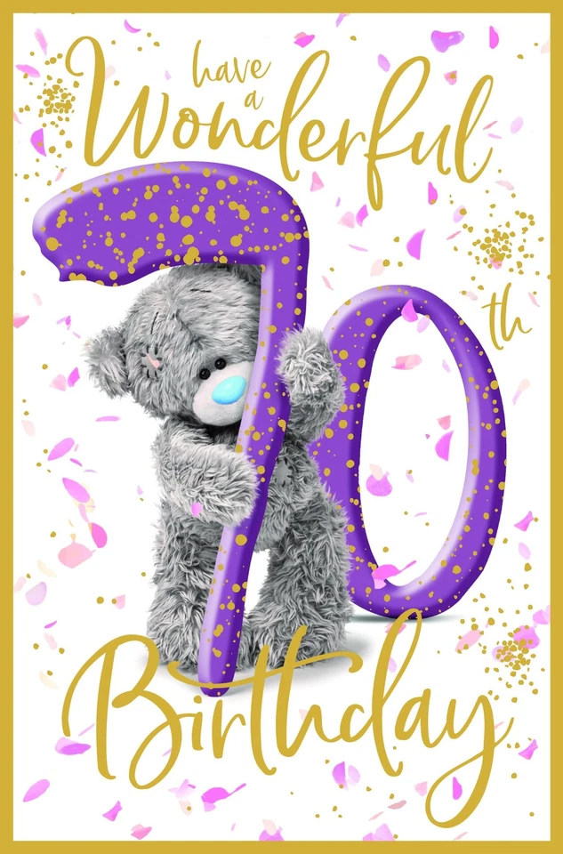 Me to You 70th Birthday Card Tatty Teddy Photo Finish Design - Official NEW