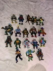 Vintage Ninja Turtles Lot. 21 Figures. Playmate