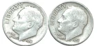 1956 P-D 90% Roosevelt silver dime year set (no S mint made)