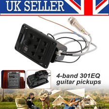 Fishman 4 Band 301 EQ Tuner Piezo Mic Presys Blend Acoustic Guitar Pickup Preamp