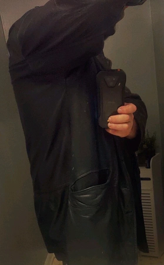 Smooth Vintage Bugatti Leather Jacket Size 50--Sleeves Have Repairs, see pics - Image 4 of 4