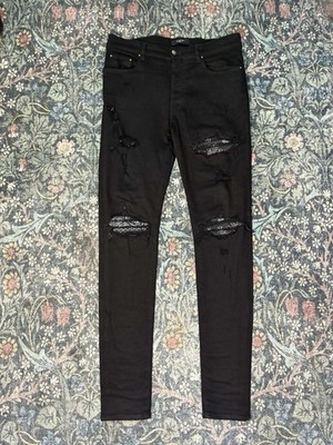 Amiri MX1 Bandana Patch Denim Size 34