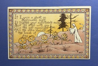 Cartolina Auguri Halloween 1908 1915 Vintage/Antica • Principe G.K.